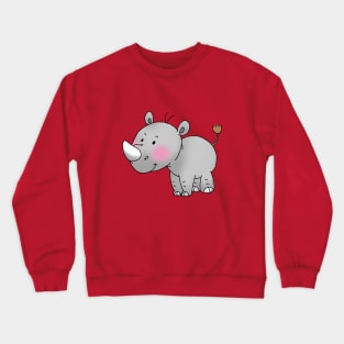 cute rhinoceros Crewneck Sweatshirt